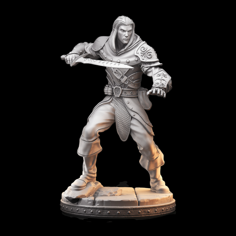 Ettrian the Elf  Agile Swordmaster Miniature