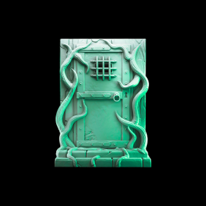 Iron Door - 32mm Scale Resin Miniature for DnD & Fantasy Tabletop RPGs