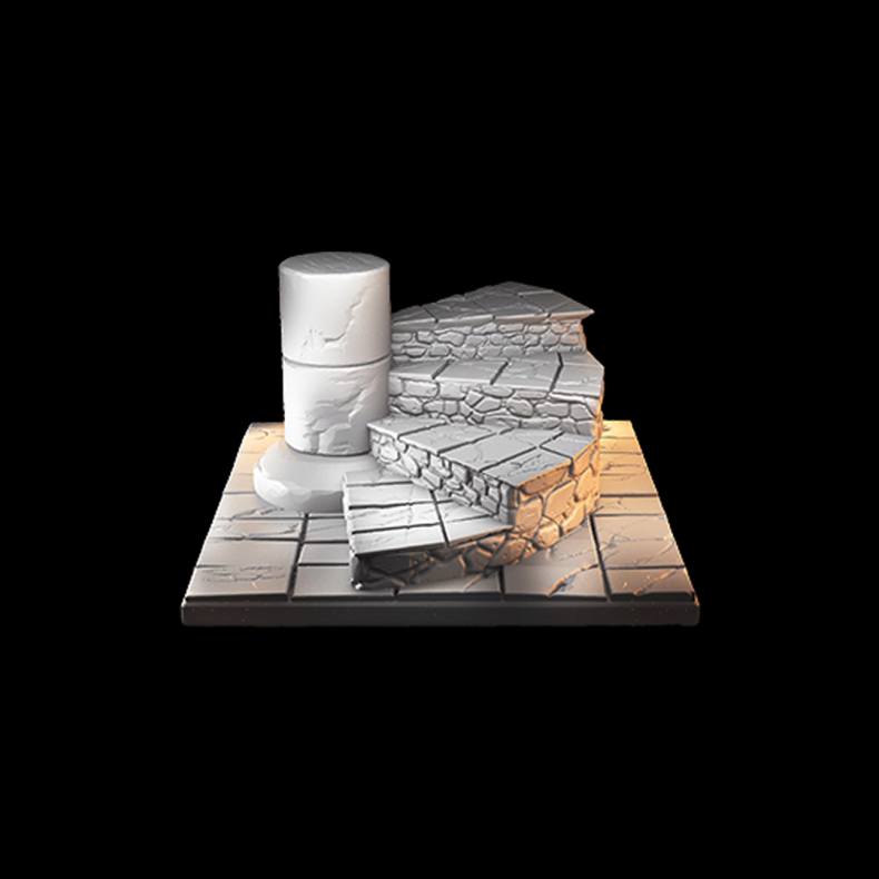 Stone Spiral Stairs  3D Printed Terrain for DnD &amp; Tabletop RPGs