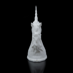 Low Polygon Enhj�rning Bordlampe � LED stemningslys i bioplast