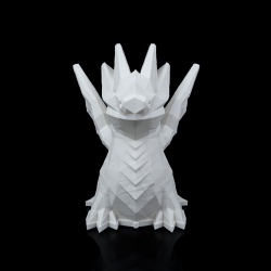 Low Polygon Drage � LED Bordlampe i hvid Bioplast