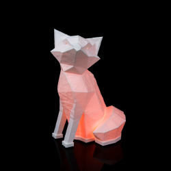 Low Poly R�v � LED Bordlampe i hvid Bioplast