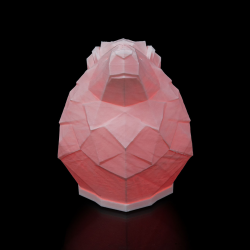 Low Poly L�ve � LED Bordlampe i hvid Bioplast