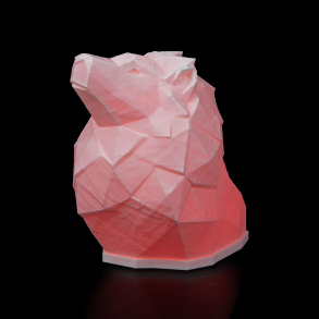 Low Poly L�ve � LED Bordlampe i hvid Bioplast