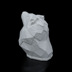 Low Poly L�ve � LED Bordlampe i hvid Bioplast