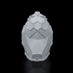 Low Poly L�ve � LED Bordlampe i hvid Bioplast