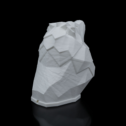 Low Poly L�ve � LED Bordlampe i hvid Bioplast