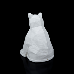 Low Poly Bj�rn � LED Bordlampe i hvid Bioplast 