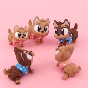 Flexi Yorkshire Terrier � S�d og Bev�gelig Figur ca. 5 cm