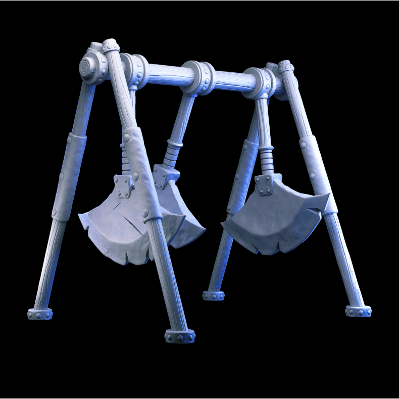 Axe Trap  Fantasy Dungeon Hazard 3D Miniature