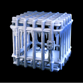 Frostbitten Iron Cage - Fantasy Terrain Miniature