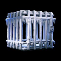 Frostbitten Iron Cage - Fantasy Terrain Miniature