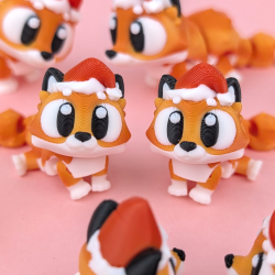Flexi Christmas Fox � Fleksibel Julefigur (7 cm)
