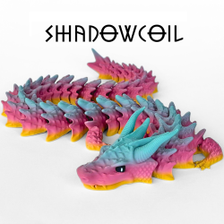 Shadowcoil � Flexi Drage (ca. 50 cm) | Farverig Samlerfigur