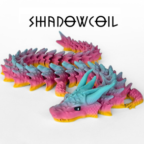 Shadowcoil � Flexi Drage (ca. 50 cm) | Farverig Samlerfigur