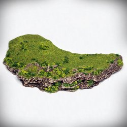 Crescent Cliff Terrain - Scenic Wargaming Platform for Miniatures &amp; Dioramas