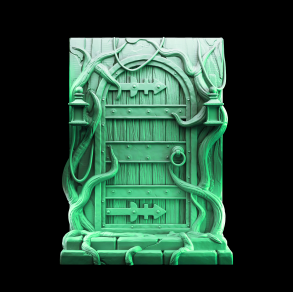 Wooden Door - 32mm Resin Terrain for DnD & Fantasy Tabletop RPGs