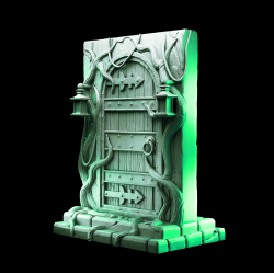 Wooden Door - 32mm Resin Terrain for DnD &amp; Fantasy Tabletop RPGs