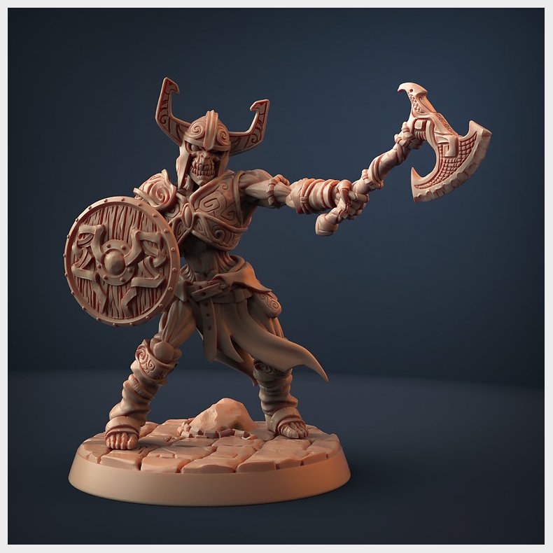Skutagaard Draugar - Darkness of the Lich Lord Modular (B) | Viking Skeleton Warrior Miniature