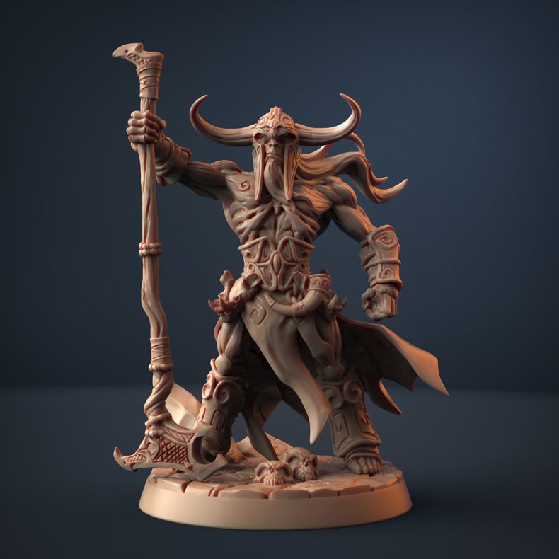 Darkness of the Lich Lord  Baldur the Cursed Champion (Undead Draugr Miniature)