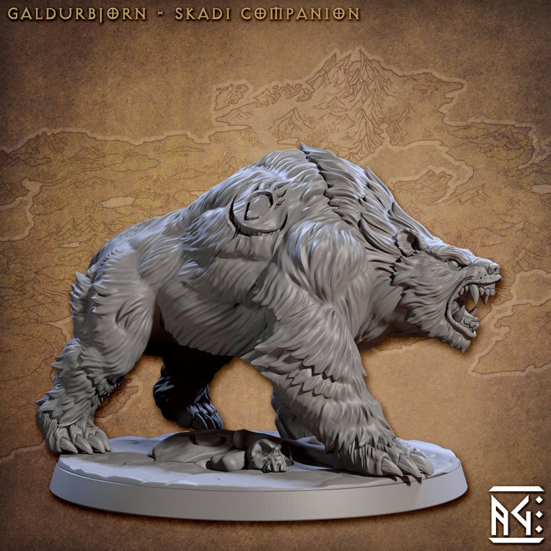 Skutagaard Northmen Saga II: Galdurbjorn (Solo)  32mm Resin Bear Beast Miniature