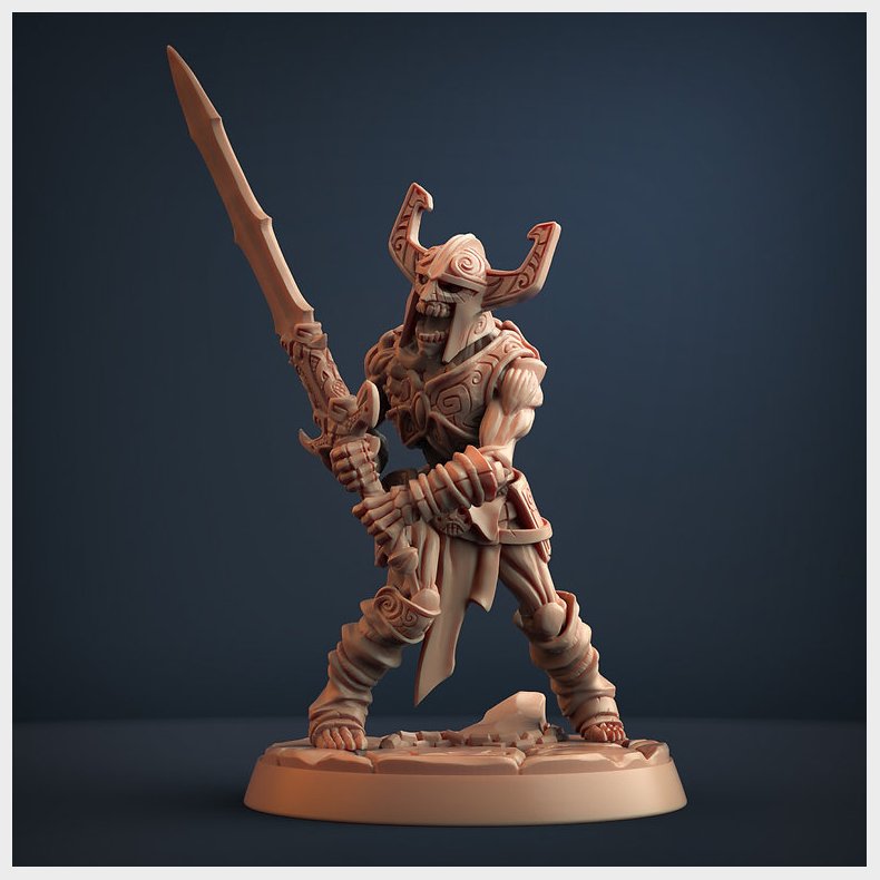 Skutagaard Draugar - Darkness of the Lich Lord Modular (D) | Undead Draugr Warrior 3D Miniature