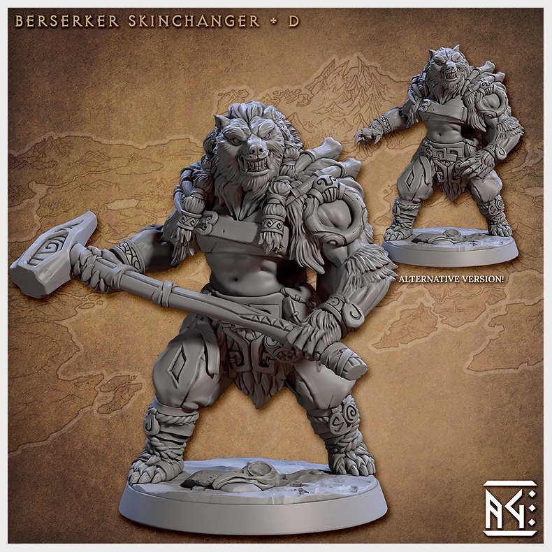 Skutagaard Northmen Saga II: Skinchanger (D)  32mm Resin Miniature