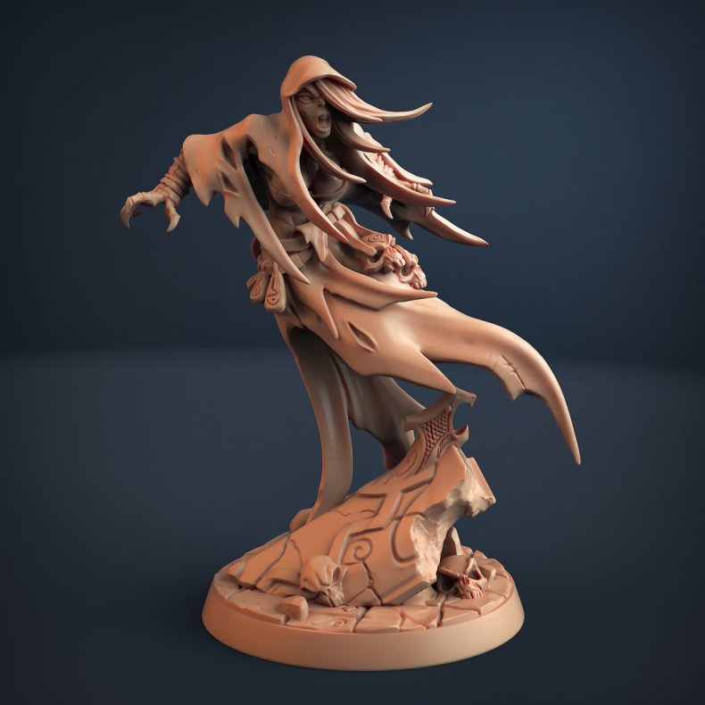 Darkness of the Lich Lord  Bodil the Wright (Undead Sorceress Miniature)