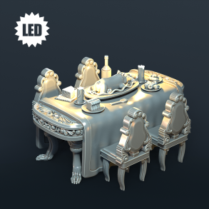 Feast Table - LED Resin Terrain (32mm Scale)