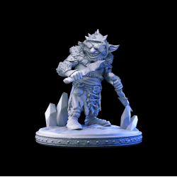 Snow Goblin B - Dual Blade Ice Goblin Miniature