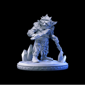 Snow Goblin B - Dual Blade Ice Goblin Miniature