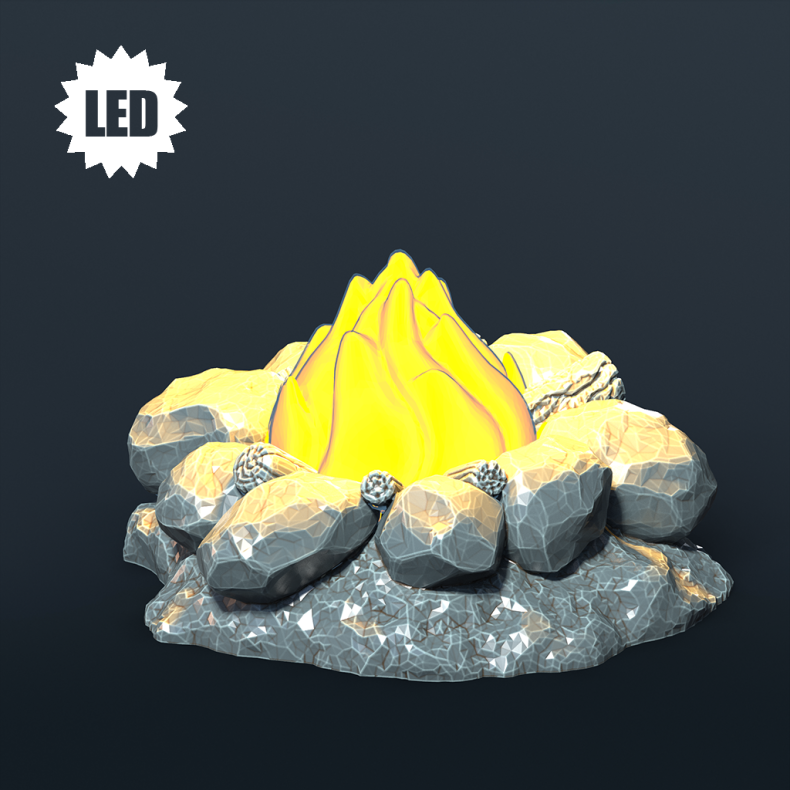 Campfire  LED-Ready Terrain (32mm Scale for DnD &amp; Tabletop RPGs)