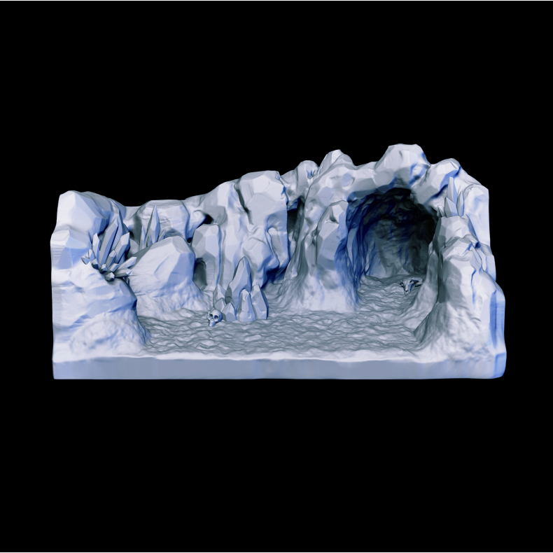Ice Cavern  3D Printed Fantasy Cave Terrain for RPG &amp; Wargames