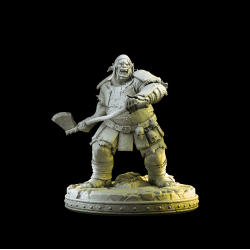 Ogre Champion - Brutal Fantasy Warrior Miniature for 3D Printing &amp; Tabletop Games