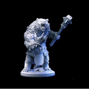 War Bear - Savage Beast Miniature for Fantasy RPGs