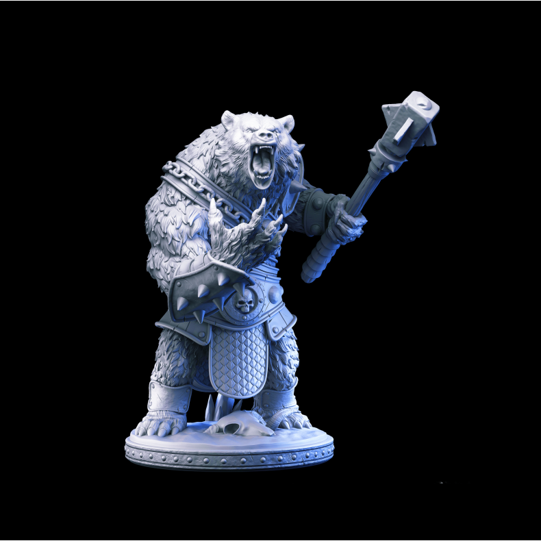 War Bear  Savage Beast Miniature for Fantasy RPGs