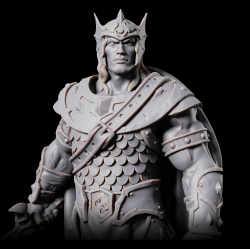 Tullius the Dragon King - 3D Printed Fantasy Knight Miniature