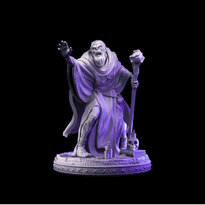 Wardoz - Zombie Wizard Miniature | Undead Sorcerer for Fantasy RPGs