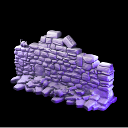 Stone Barrier - Fantasy Terrain with Rats &amp; Rubble