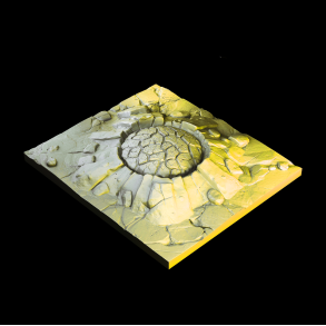 Grute Hole - 3D Crater Terrain Tile for Wargaming & RPG
