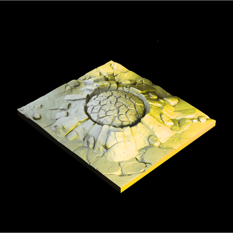 Grute Hole  3D Crater Terrain Tile for Wargaming &amp; RPG