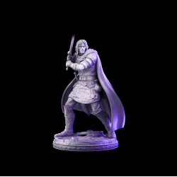 Human Mercenary - Swordfighter with Cloak