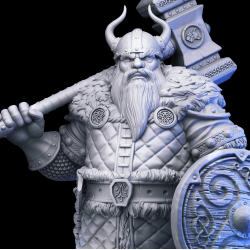 Argos; the Ironberg Dwarf - Hammer &amp; Shield Warrior Miniature