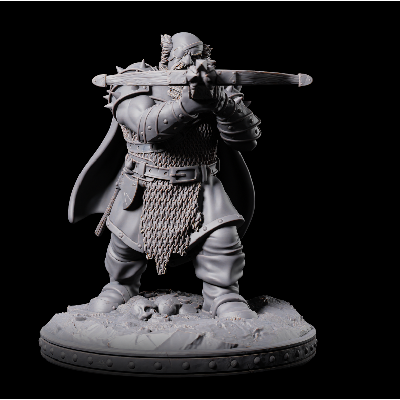 Evil Crossbowman  3D Printed Fantasy Dwarf Warrior Miniature