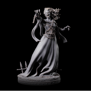 Ghost A - 3D Printed Haunted Spirit Miniature | Fantasy Tabletop Wargaming