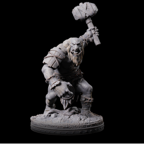 Troll B - 3D Printed Fantasy Miniature for Tabletop RPGs and DnD