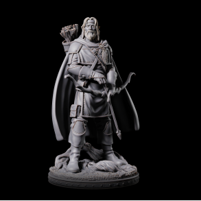 Leonan; Elven Ranger Hero - 3D Printed Fantasy Miniature