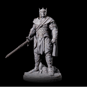 Tullius the Dragon King - 3D Printed Fantasy Knight Miniature
