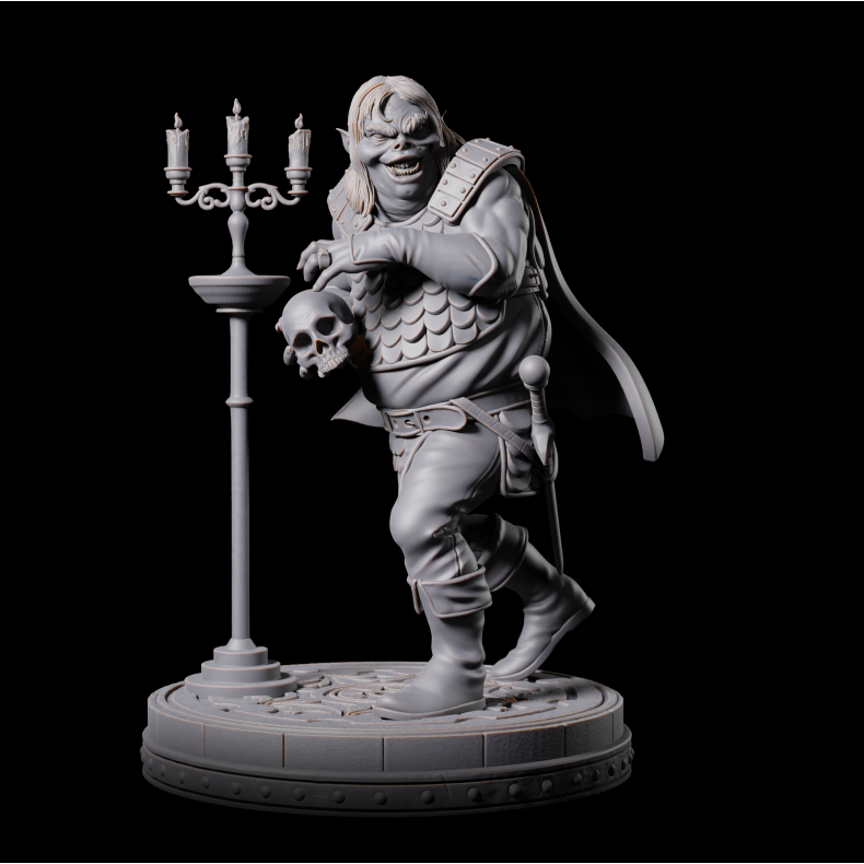 Foldre the Grinning Trickster  3D Printed Fantasy Goblin Miniature