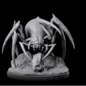 Giant Spider A - Fantasy 3D Printed Monster Miniature